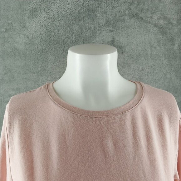 NWT STYLE&CO Basic Top Long Tee M(8-10) Pink Cotton Knit Pullover Casual - Picture 3 of 11
